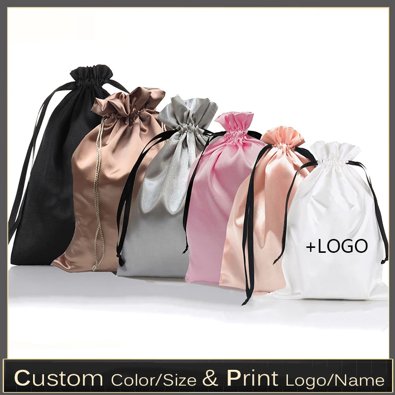 Home Office Number - 10PCS Custom Satin Extensions Hair Bags