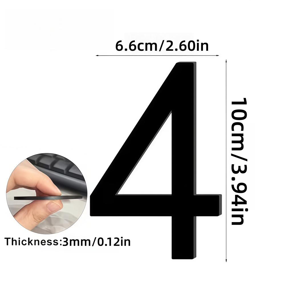 1pc Self Adhesive 3D Number St - огляд і ціна Home Office Number