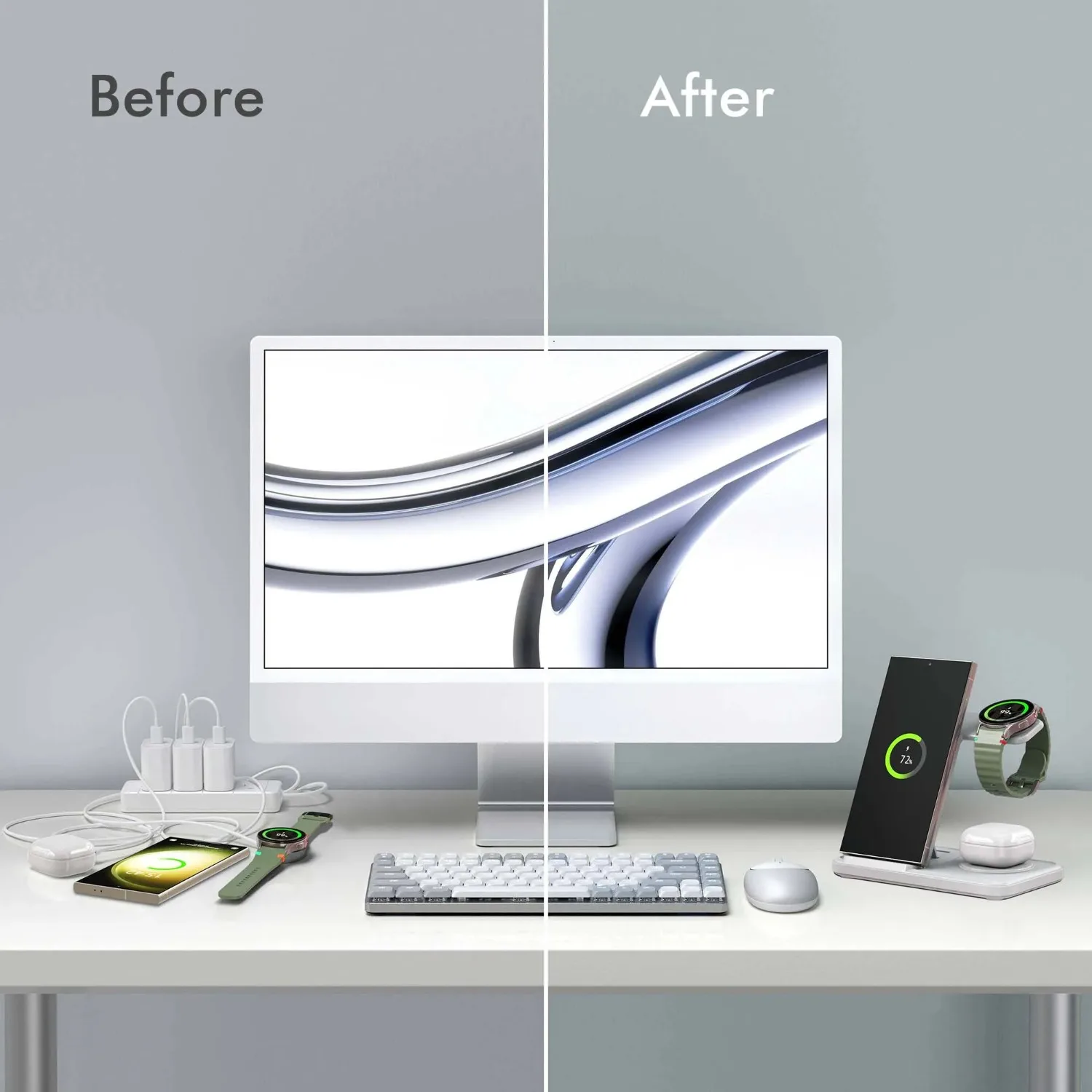 Desktop 3-in-1 Wireless Charge - огляд і ціна Desk Charging Station