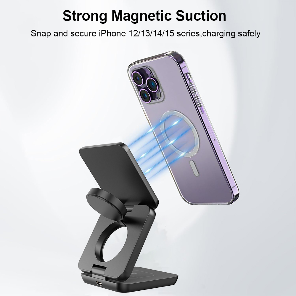 Wireless Charger 3 in 1 Foldab - огляд і ціна Desk Charging Station