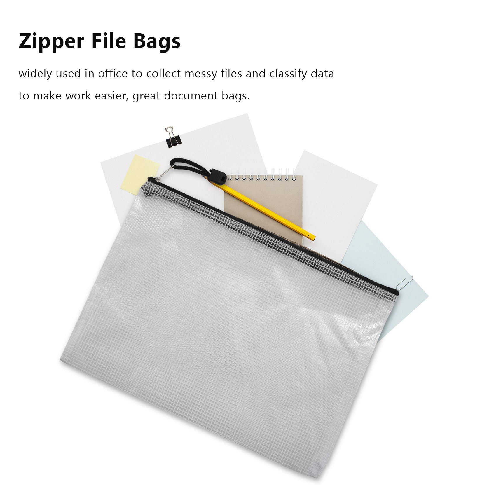 A01E-20Pcs B5 Zipper Document  - огляд і ціна Home Office Bagas