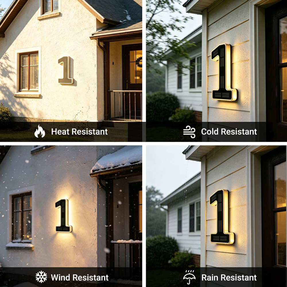 23cm Solar Lighted House Numbe - огляд і ціна Home Office Number