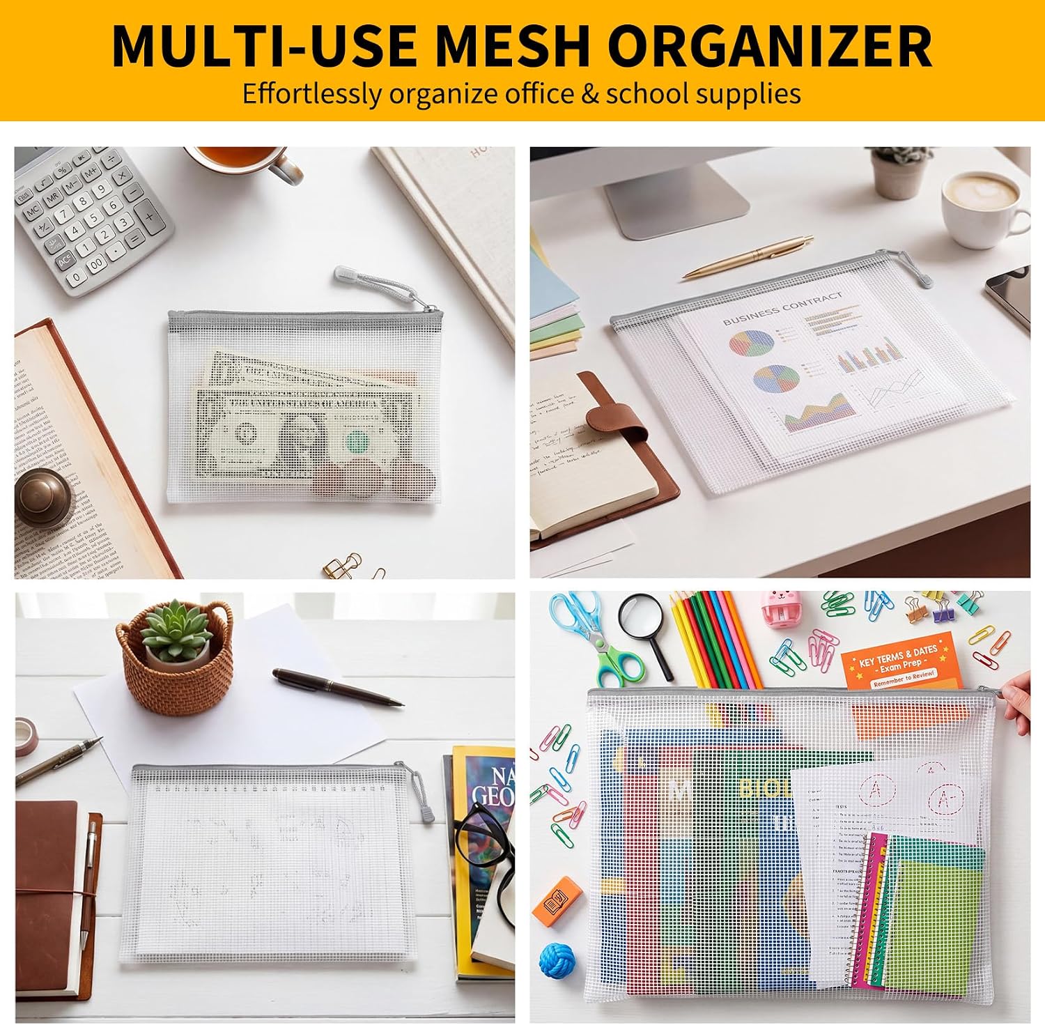 56-Pack Waterproof PVC Mesh Zi - огляд і ціна Home Office Bagas