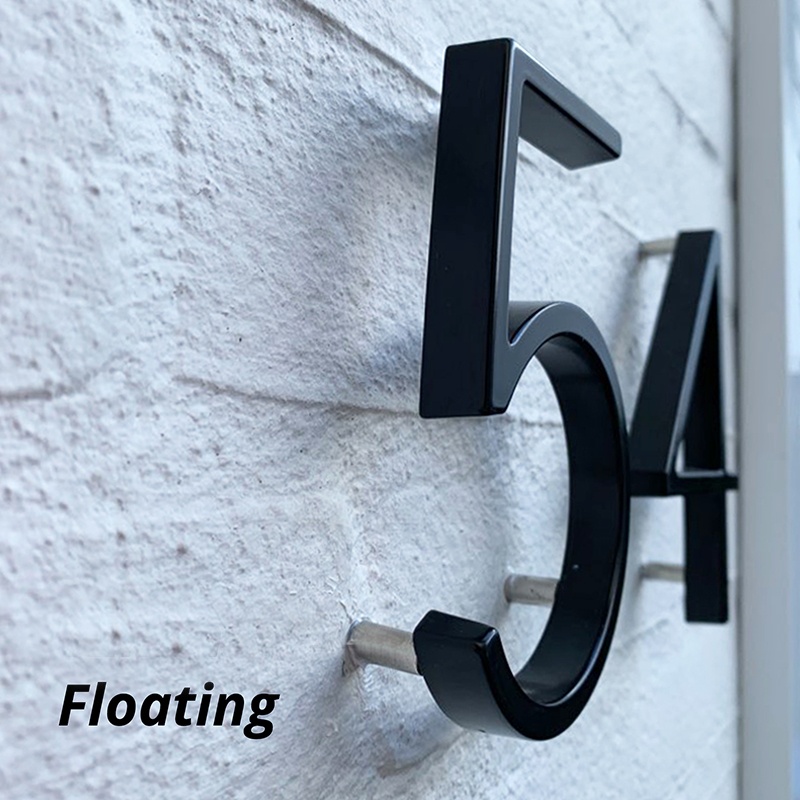 1pc Black Floating House Numbe - огляд і ціна Home Office Number