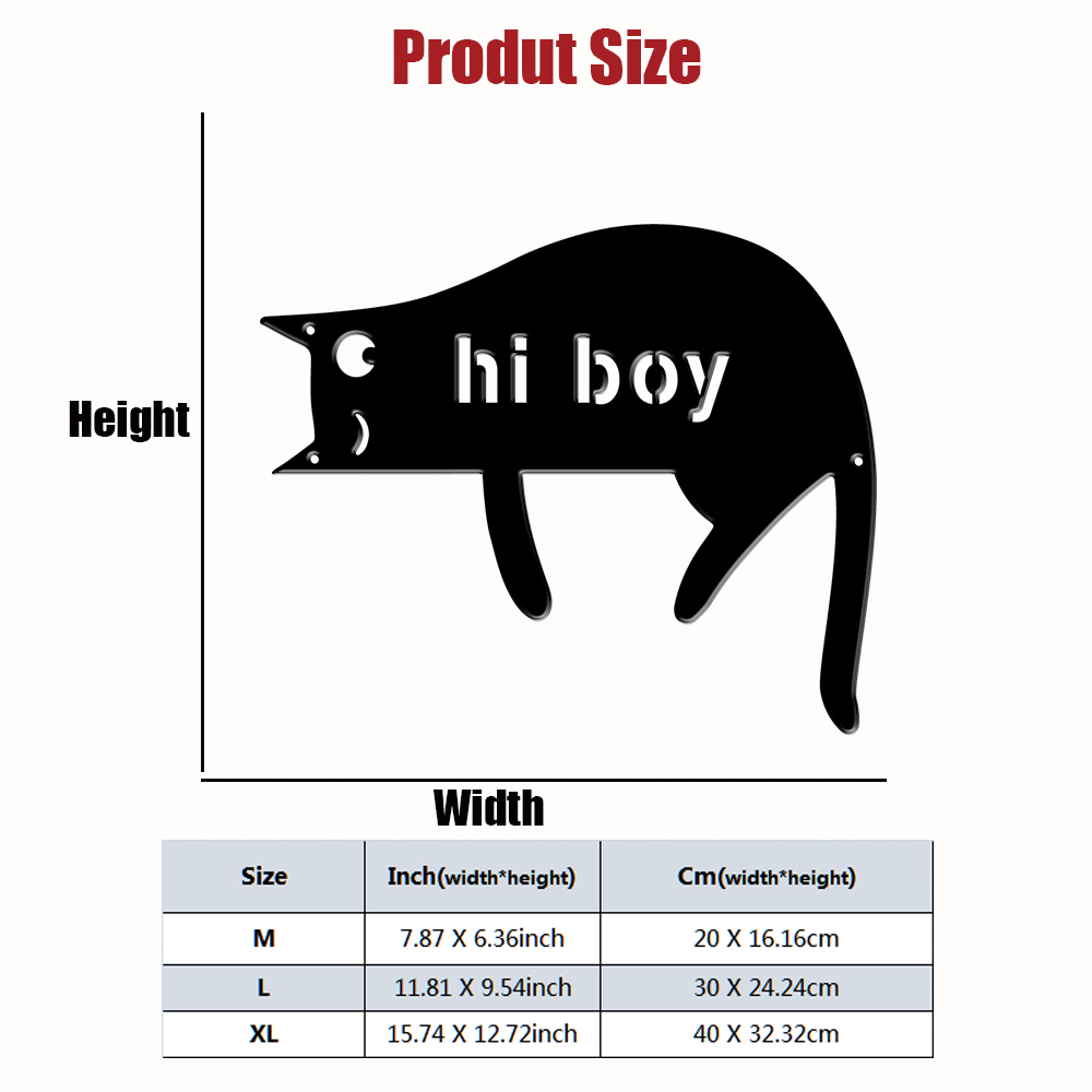 1Pc Custom cat Metal Door Stre - огляд і ціна Home Office Number