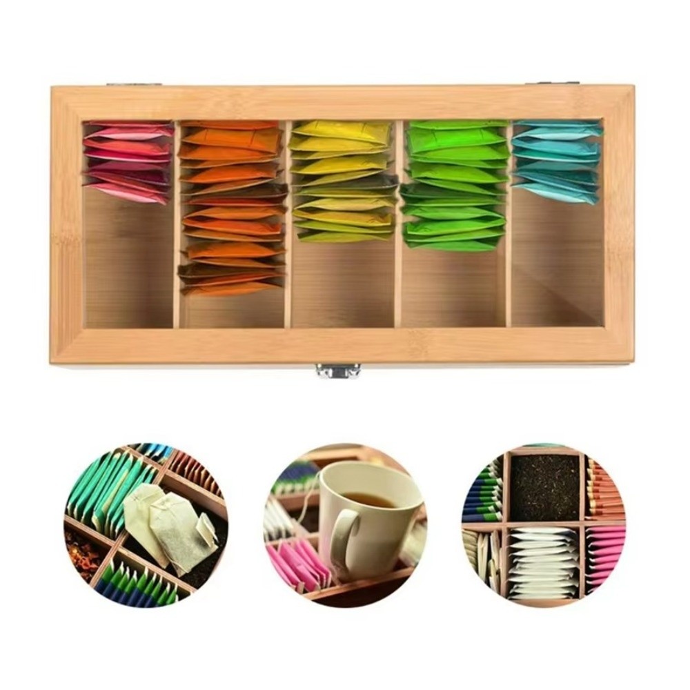 Portable Bamboo Tea bag Storag - огляд і ціна Home Office Bagas