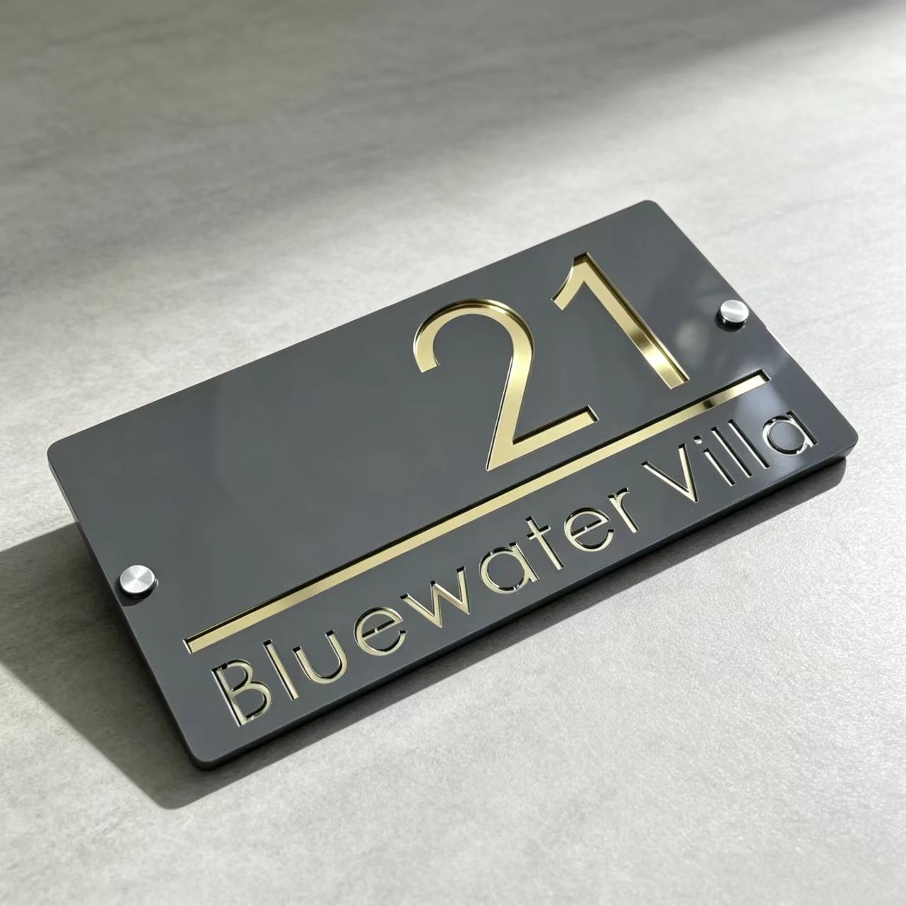 Custom Acrylic Laser-Cut Signs - огляд і ціна Home Office Number