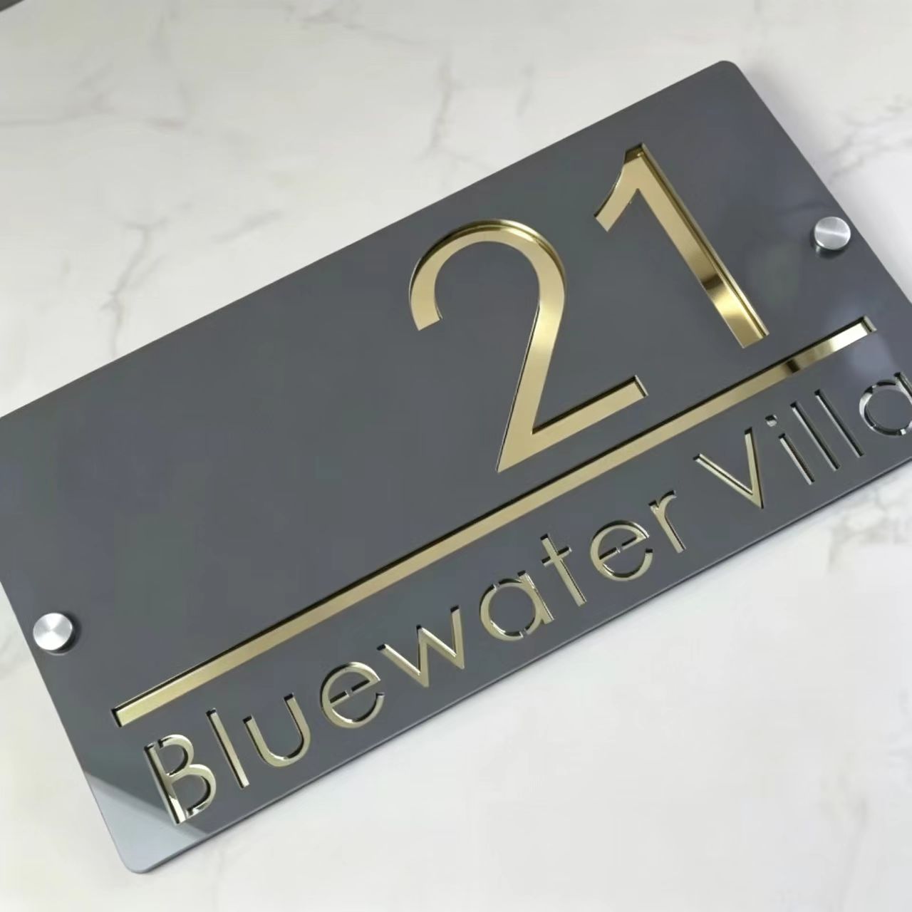 Custom Acrylic Laser-Cut Signs - огляд і ціна Home Office Number