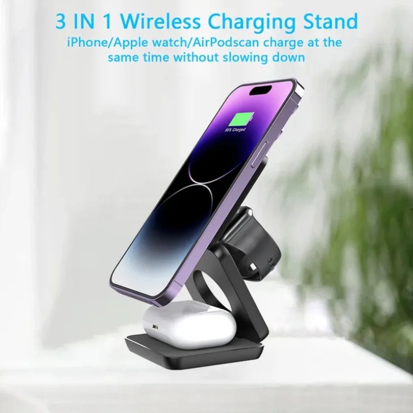3 in 1 Foldable Magnetic Wirel - огляд і ціна Desk Charging Station