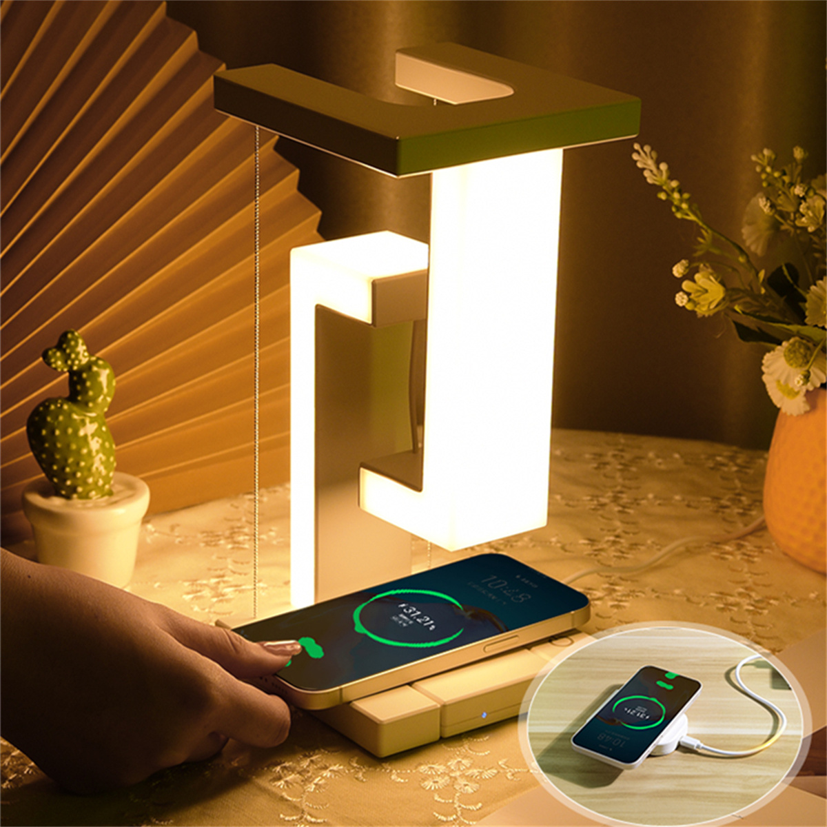 Floating Desk Lamp With Wirele - огляд і ціна Desk Charging Station